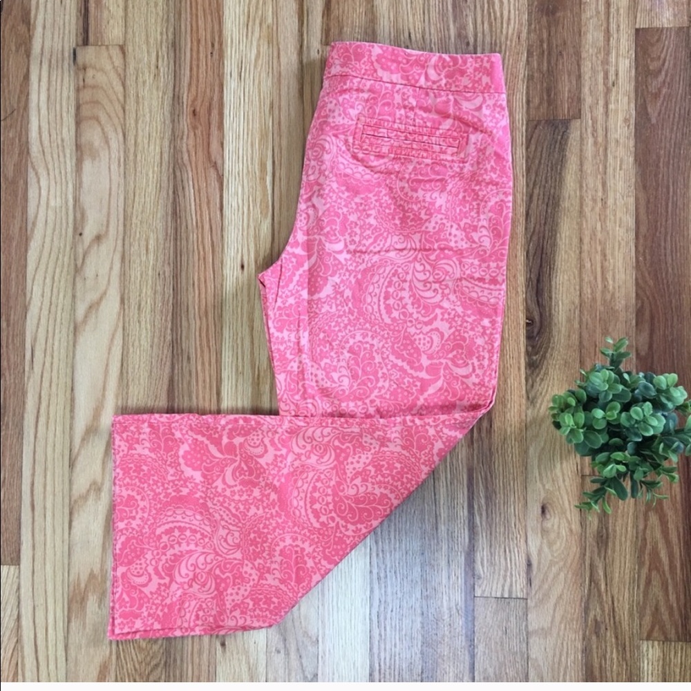 Express Coral Print Capris Size 6 - Picture 2 of 7